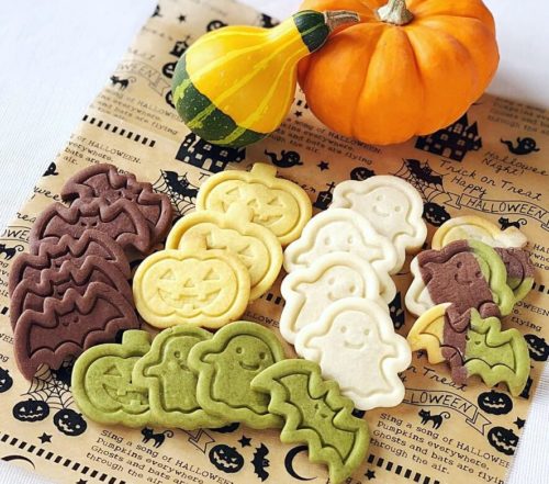 ハロウィンクッキー！可愛いクッキー型で、カラフル4種を作ろう！